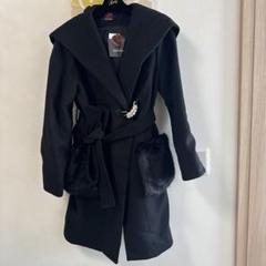 DaTuRa黒デコモッズコートアウターダチュラブラックビジュー