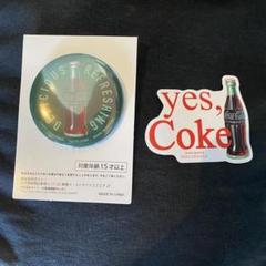 タイトーくじ コカコーラ F賞 缶バッチ&ステッカー