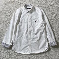 美品】バーバリーブラックレーベル　長袖シャツ　オックスフォード　ノバチェック　L