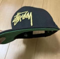 ステューシー　キャップ　黒　緑　STUSSY キャップ　NEW ERA キャップ