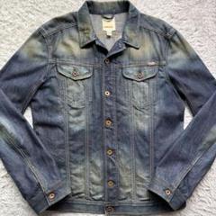DIESEL Gジャン（XL） デニムジャケット Gジャン ダメージ加工 銀ボタン パッチ M 白