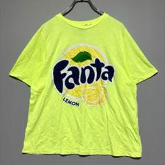 エイチアンドエム　ファンタ　Fanta レモンロゴ Tシャツ 蛍光イエロー　半袖
