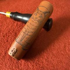 プルームオーラ本革カバー　キラリ猫モデル