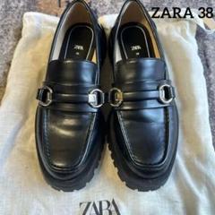 ZARA プラットフォーム ローファー 38/24.5cm ZARA プラットフォーム ローファー 38/24.5cm