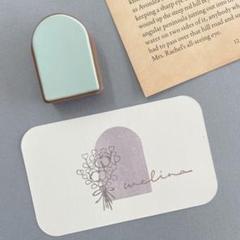消しゴムはんこ　重ね捺しが可愛い♡ 楕円アーチはんこのサムネイル