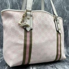 ✨美品✨GUCCI シェリーライン GG ピンク チャーム トートバッグ