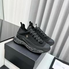 CHANELシャネル ブラック スニーカ 37