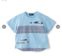 2025SS 新品✴︎クレードスコープ乗り物異素材切替半袖Tシャツ120