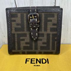 美品　FENDI　ズッカ柄　正方形　大判　水色　ブルー　イタリア製 ズッキーニ柄 ズッカ柄 ハンドバッグ イタリア製 ネイビー系