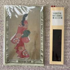 菱川師宣　大判木版画『見返り美人』ウコン布&共箱 彫師:遠藤光局、摺師:伊藤智郎 菱川師宣 大判木版画『見返り美人』ウコン布&共箱 彫師:遠藤光局