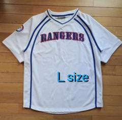MLB TEXAS RANGERS チームロゴ刺繍 Tシャツ ゲームシャツ L