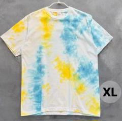 透けにくい タイダイ染めTシャツ 超厚手7.4オンス ハンドメイド淡色サイズXL