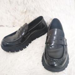 ZARA ザラ　コインローファー 厚底　ビブラムソール　ブラック　26.5cm