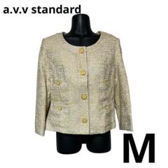 a.v.v standard /ノーカラージャケット /ゴールド/テクスチャー