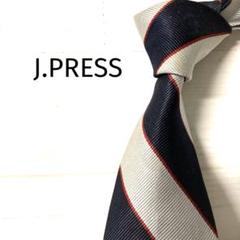 Jプレス J.PRESS ネクタイ　レジメンタルストライプ　ネイビー系のサムネイル