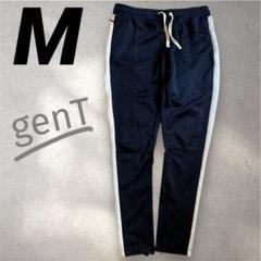 Gentfitnessネイビー/ホワイト サイドストライプ ジャージM ジム