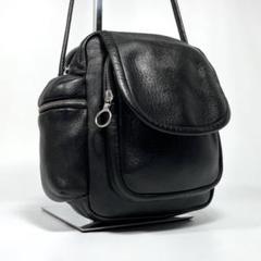 ✨外観極美品✨アエタ ショルダーバッグ ディアレザー 鹿革 斜め掛け ブラック Aeta アエタ ディアレザー ドローストリング ワンショルダー