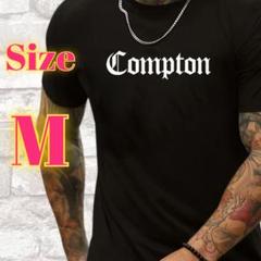 【ストリート映え◎】ComptonロゴTシャツ 黒Mのサムネイル
