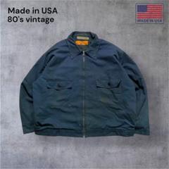 80s【USA】E.J.Lnc.VintageワークジャケットボロXXLネイビー