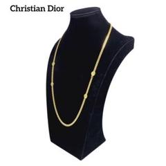 【美品】Christian Dior チェーンネックレス CD 喜平 ゴールド