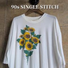 90s 向日葵　サンフラワー　Tシャツ シングルステッチ