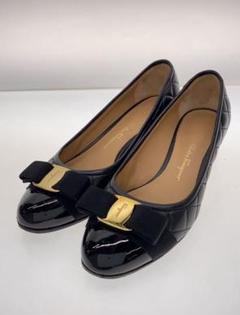 SalvatoreFerragamo ヴァラリボンキルティングパンプスUK6D