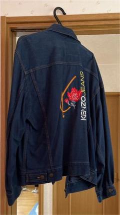 FREE SIZE可愛いクリスマスツリーやギフトが!KENZO デニムブルゾン 超安い価格販売 KENZO オーバーサイズ 90s ボア襟取外し可能 デニムブルゾン Gジャン/デニムジャケット