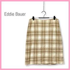 Eddie Bauer エディーバウアー 膝丈 タイトスカート チェック ウール