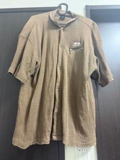 HUF リブ編みブラウン半袖シャツ M