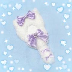 いちごパフェくまさん／パープル❤︎ちびぐるみ.にとたん.おすわりぬい服 着ぐるみ 感謝価格❤︎いちごパフェくまさん12〜14cm/パープル