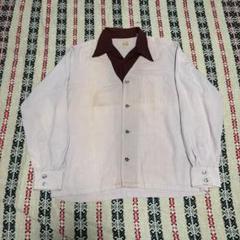 BAMBINO 50's 開襟 ボックス 長袖 レーヨン ギャバ シャツ 2 ヴィンテージ vintage 40's 40s 40年代 レーヨンギャバ オープン