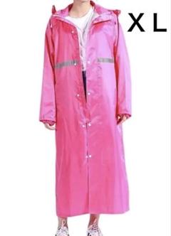 新品✨レインコート　ピンク　XL 梅雨対策　軽量　カッパ