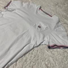 美品 MONCLER MAGLIA トリコロール ロゴ 胸ポケット Tシャツ 白
