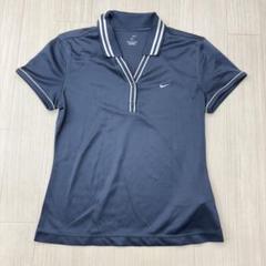 NIKE ナイキ 速乾 テニス ポロシャツ Tシャツ M ネイビー