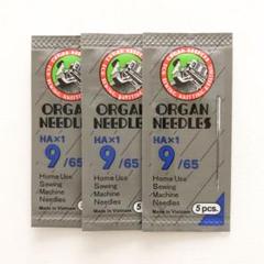 【HA×1】9番 3パック 15本 オルガン ミシン針 家庭用 職業用 薄手