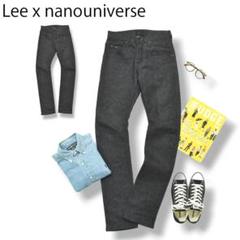 【美品】 リー x ナノユニバース デニムパンツ ジーンズ 28 インディゴ ♪