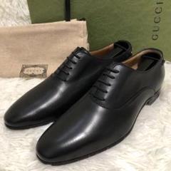 未使用✨グッチ レザードレスシューズ サイズ5 1/2 ブラック メンズ