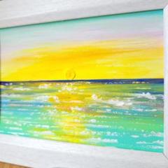 【海辺☆太陽☆海風光】 開運絵画風水 開運絵画縁起物結婚恋愛全体運 運気上昇のサムネイル