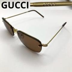 【美品】グッチ　サングラス　GG1676/S 577 サイドロゴ　ハーフリム
