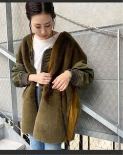 【美品】 etsinta エシンタ ファー 切替 ジャケット カーキ チャオパ CIAOPANIC TYPY - 【美品！】etsinta/エシンタ ファー切替