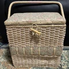 ☆昭和レトロ☆ 小物入れ 裁縫箱 バスケット