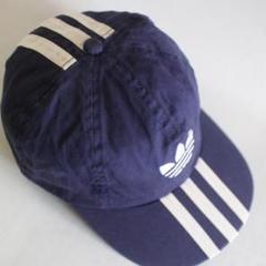 【希少 90s 美品】adidas トレフォイル ネイビー ベースボールキャップ