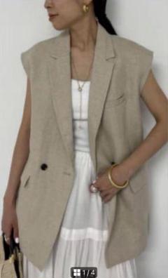 【SALE】Loungedress リネンベスト　黒 PAL GROUP OUTLET｜【Loungedress】リネンライクベスト
