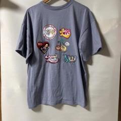 エンジェルブルー刺繍デザイン Tシャツ グレー - メルカリ