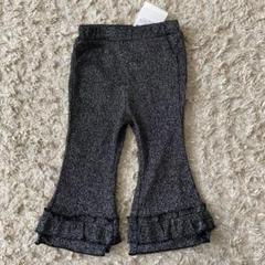 新品未使用 レギンス ズボン 80 黒 ラメ入り