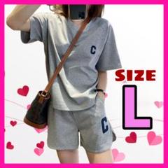 セットアップ 半袖 ルームウェア ショートパンツ パジャマ グレー