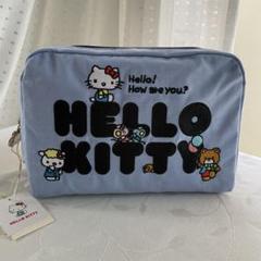 ❤︎新品未使用❤︎レスポートサック　ハローキティ　刺繍　化粧ポーチ　Ｌサイズ小物入れ