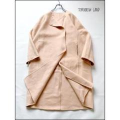 【美品】TOMORROWLAND ベージュ ロングコート カシミヤ100% TOMORROWLAND ．B ウールカシミヤダブルフェイス