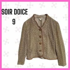 [SOIR DOICE] レトロ　ラメ　レース　テーラードジャケット華やか