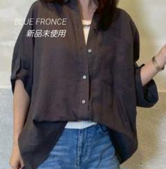 【新品未使用】BLUE FRONCE 　フレンチリネン半袖シャツ REGIO / BLUE FRONCE（ブルーフォンセ）フレンチリネン シャツ
